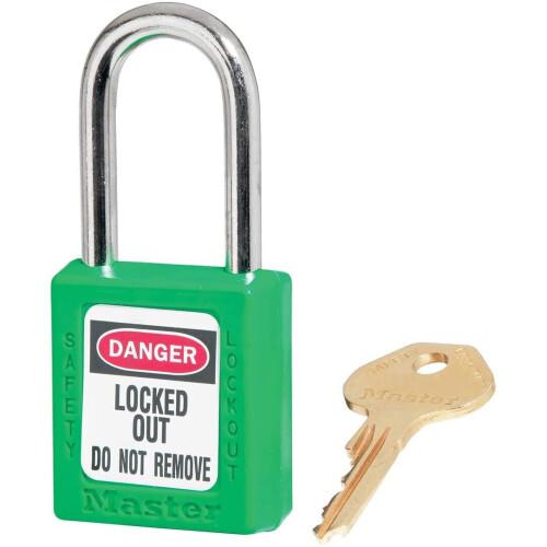 Master Lock Master Lock 410GRN 410 thermoplastic Safety Padlock, Green, One-Size