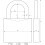 Abus ABUS AB145/30 TITANIO Padlock, Gray, 30 3