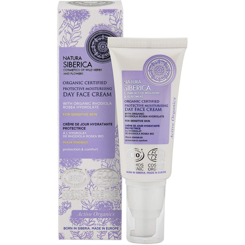 Natura Siberica Cream Organic Certified Protective Moisturising Day Face For Sensitive Skin, 50 Ml 8727E