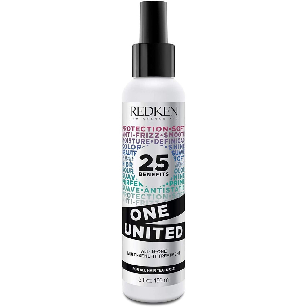 REDKEN | One United | 25 Multi-Benefits Leave-In Conditioner and Treatment Spray | Increases Manageability and Protection | 150 ml
