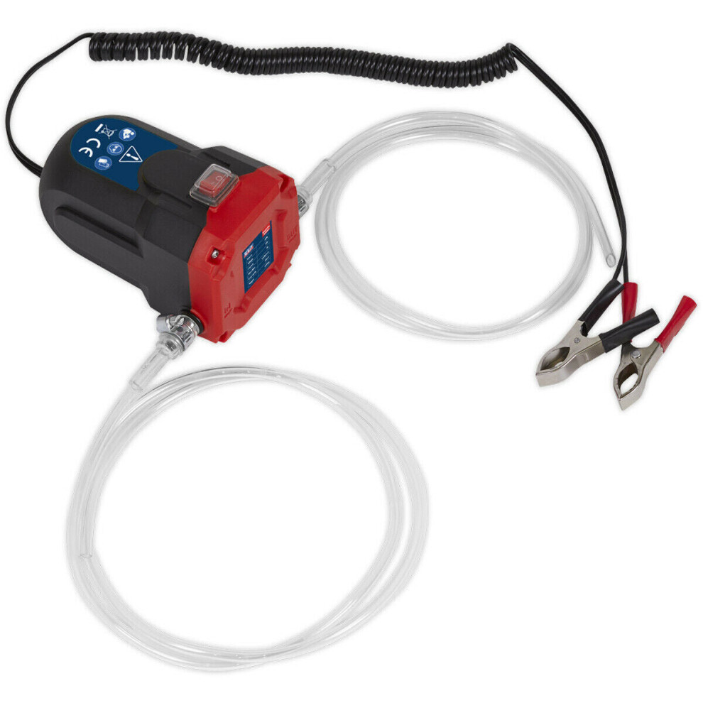 Oil Transfer Pump - Compact & Portable -1.2m Suction Hose - 2m Discharge Hose