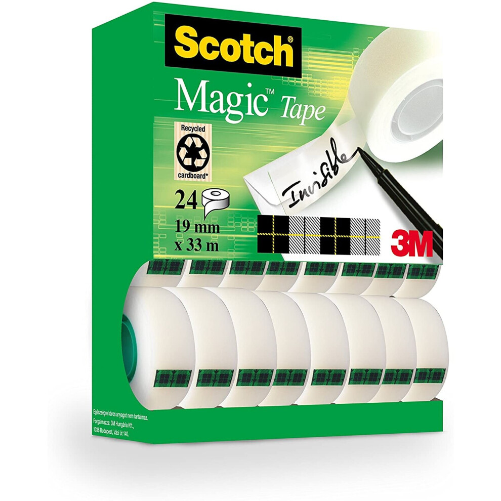 Scotch Magic Invisible Tape Value Pack 24 Rolls 19mm x 33m