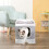 Bingopaw Katzentoilette Möbel Top Front-Entry Katzentoilette mit Matte 7