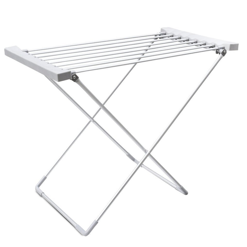 Oypla Electrical Heated Folding Clothes Horse Airer Dryer 8 Bar Foldable Light