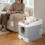 Bingopaw Katzentoilette Möbel Top Front-Entry Katzentoilette mit Matte 8