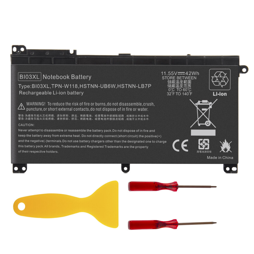 BI03XL ON03XL Battery for HP Pavilion X360 13-U M3-U Stream 14-AX  HSTNN-UB6W 915486-855 TPN-W118