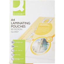 Q-Connect A4 80 Micron Laminating Pouch (Pack of 100)