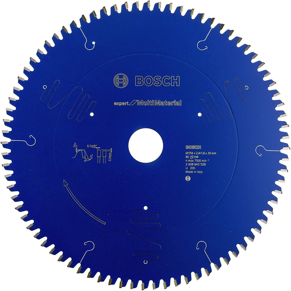 Bosch Professional Expert For Multi Material Circular Saw Blade (254 X 30 X 2.4 Mm, 80 Teeth; Accessories For Circular Saw)