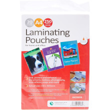 Cathedral Laminating Pouches, 250 Micron A4, 20 Pouches