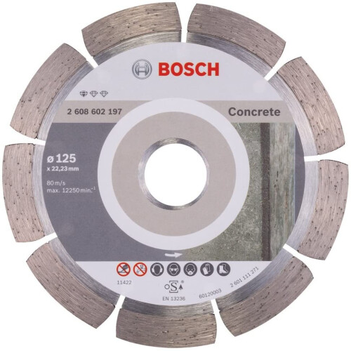 Bosch Diamanttrennscheibe - BOSCH - Professional for Concrete - 125 mm - Economical - Gesinterte Segmente