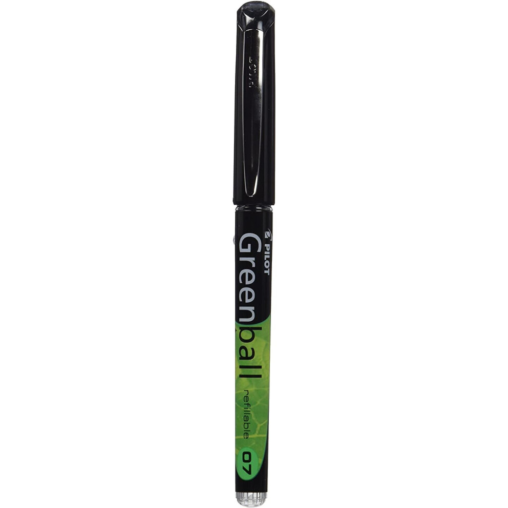 Pilot Begreen Recycled Greenball 7 Liquid Ink Rollerball 0.7 Mm Tip - Black, Box Of 10