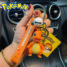 (Charmander) Pokemon Pikachu Keychain Key Ring mini figures Psyduck Charmander Bulbasaur