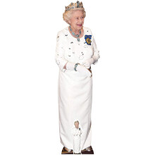 Star Cutouts Cut Out of Queen Wearing Crown