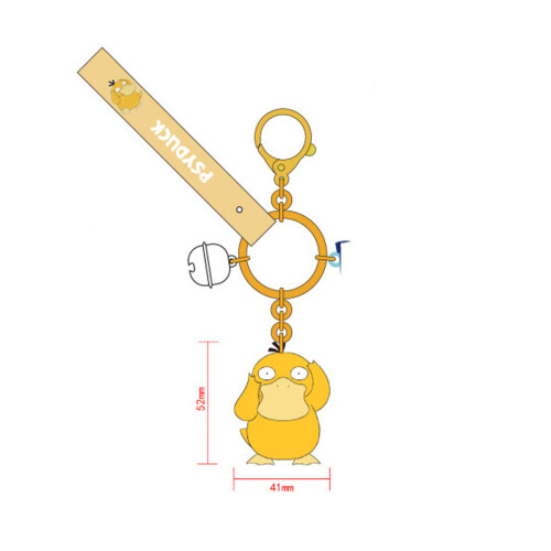 (Psyduck) Pokemon Pikachu Keychain Key Ring mini figures Psyduck Charmander Bulbasaur 2