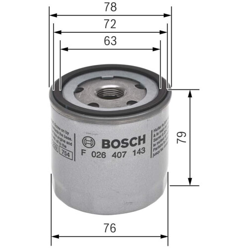Bosch Bosch P7143 - Oil Filter Car 1