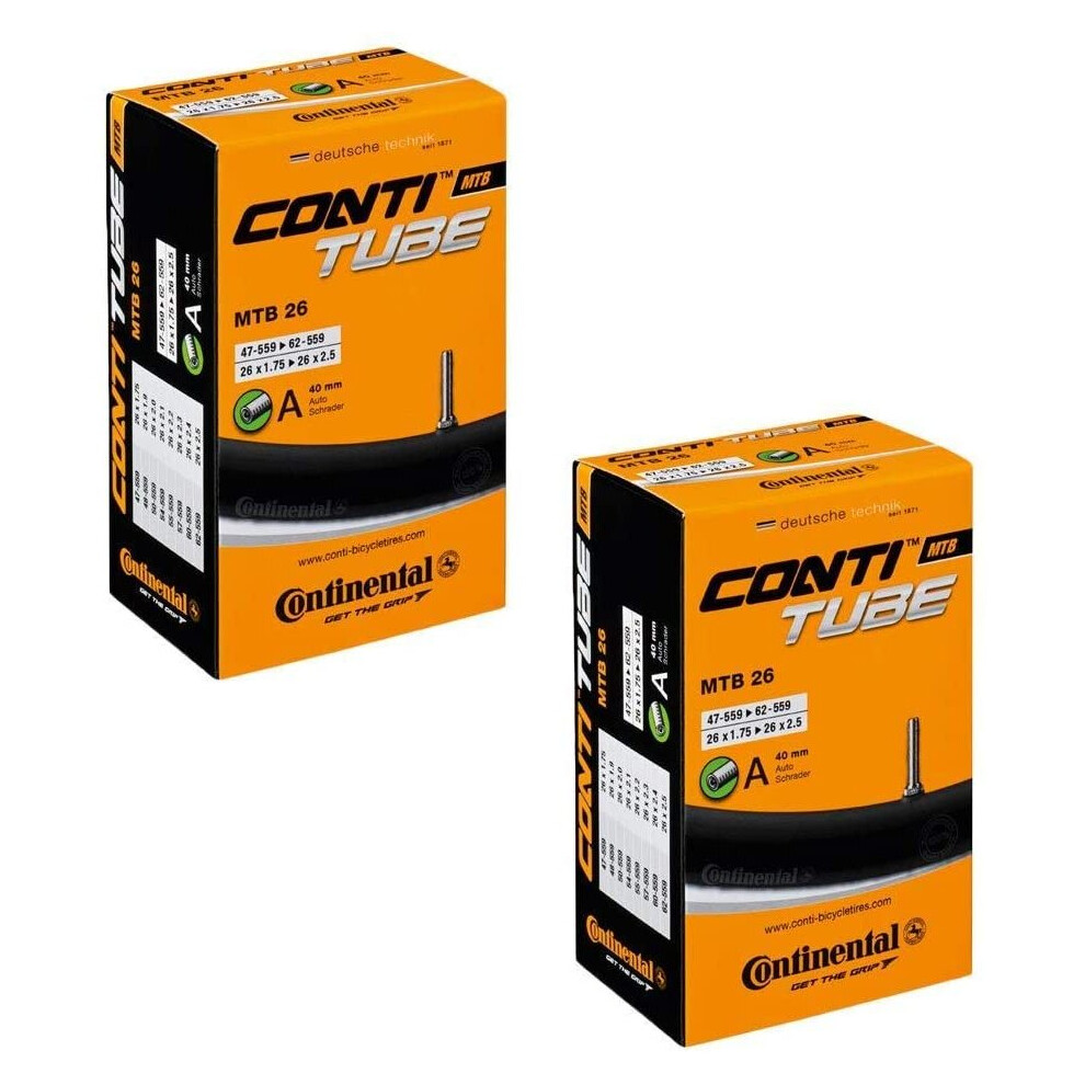 Continental Unisex's MTB Tube 26" Inner, Black, [47-559->62-559]