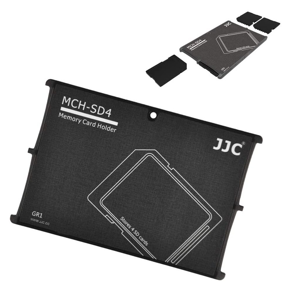 Jjc Sd Card Case Lightweight Portable Holder Storage For 4 Sd Cards 6941586602919