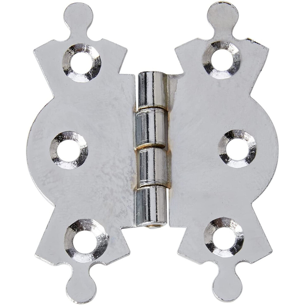 Merriway Bh06197 Butterfly Hinge Chrome Plated 50Mm (Pack Of 4), Silver Tone 5013249452634