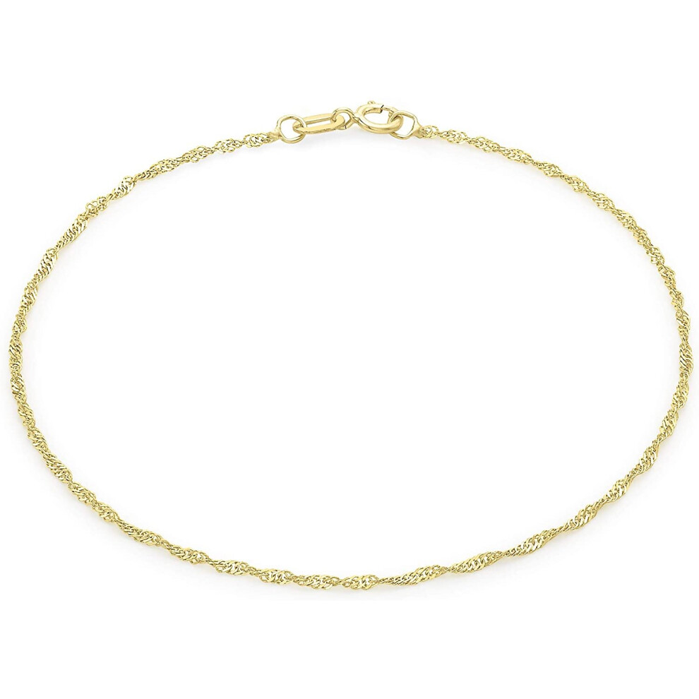 Carissima Gold Women's 9 ct Yellow Gold Twist Curb Chain Anklet