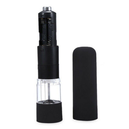 2X Electric Salt Pepper Mill Set Grinder Shaker Adjustable Coarseness 1