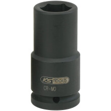 Strømstik 6-kantet, lang, 17 mm, 3/4 KS Tools