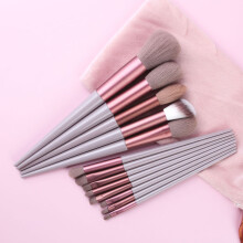 (Yellow) 13Pcs Multifunction Makeup Brush Set