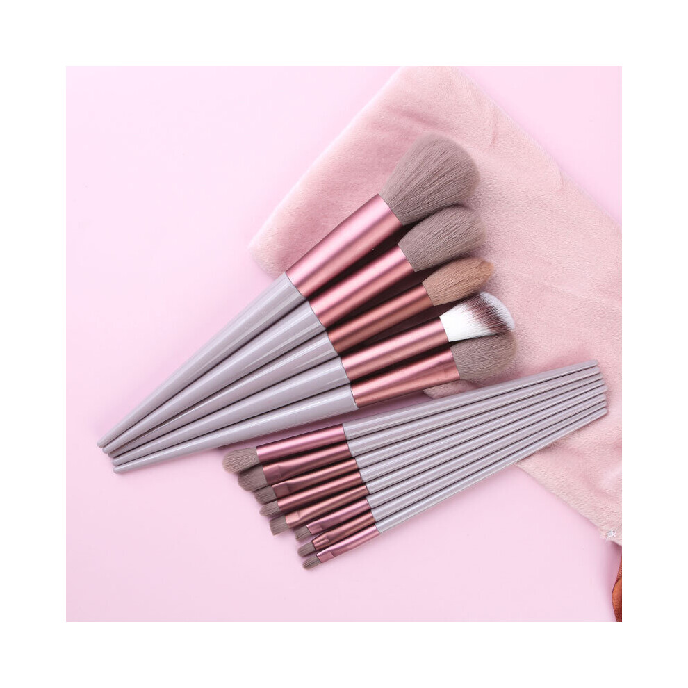 (Pink) 13Pcs Multifunction Makeup Brush Set