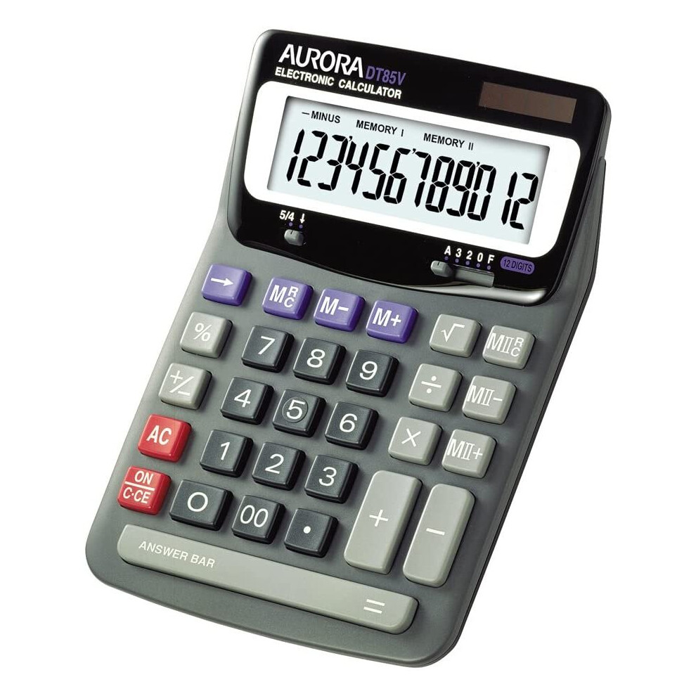 Aurora DT85V Desktop Calculator (Large Heavy Duty Model), Black