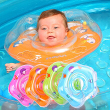 (orange, 1-18 months) Baby Inflatable Swimming Ring Neck Swim Ring