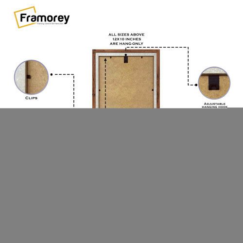 (28x10 Inch) Panoramic Size Rustic Oak Picture Frame Wall Art Frames Flat Wooden Effect Poster Frame 2