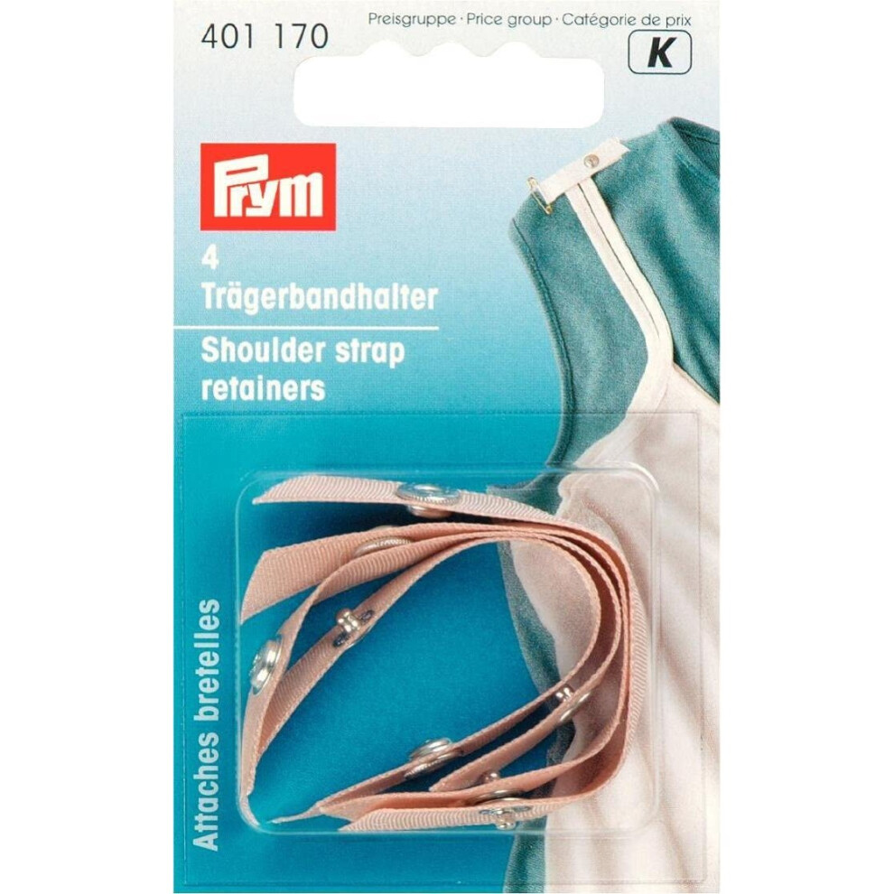 Prym 401170 Shoulder Strap Retainers Flesh, 4 Pieces