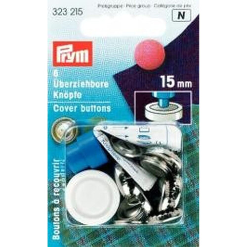 Prym Prym Cover Buttons Brass Silver col 23 mm 2