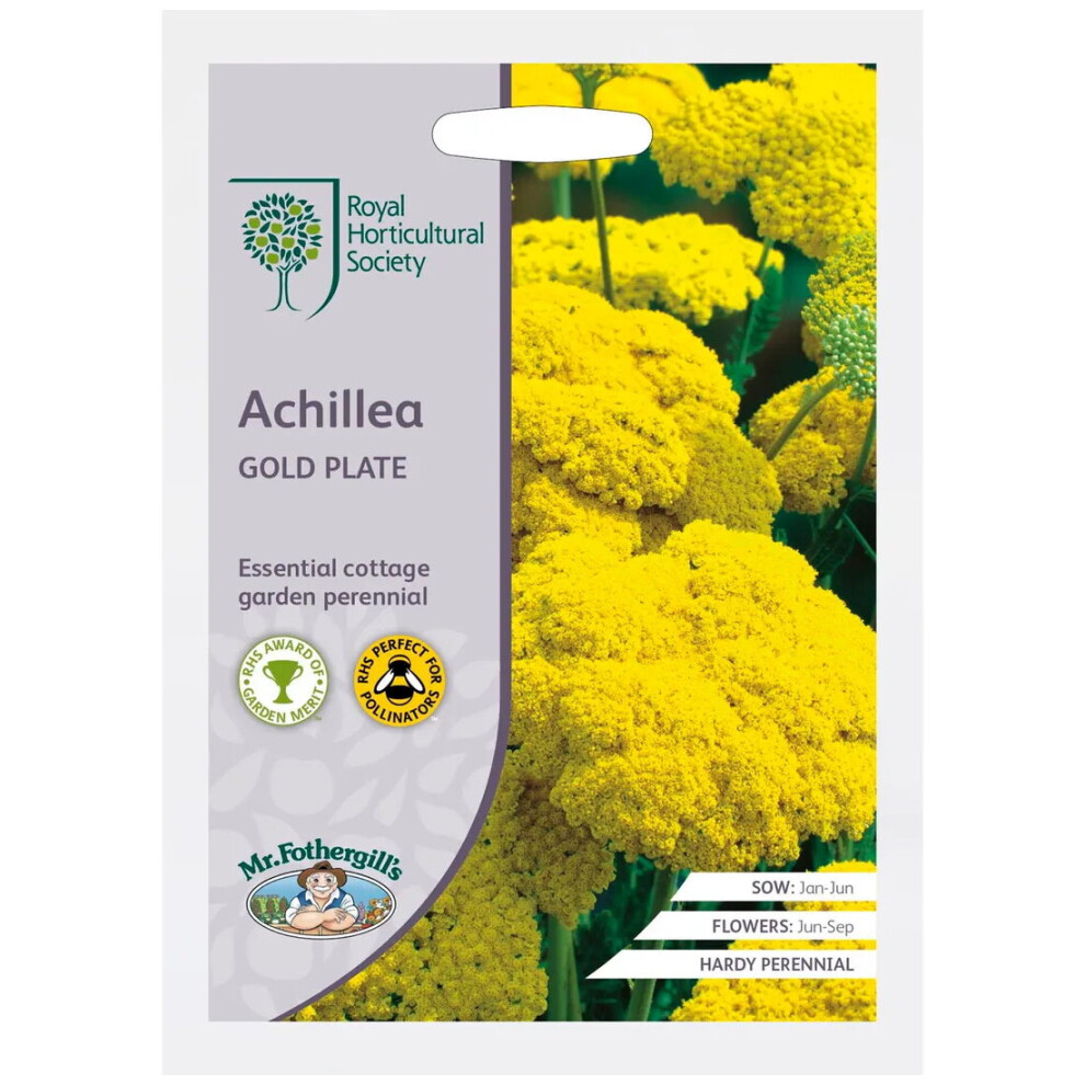 Mr Fothergill's Mr.fothergill's Rhs Grow Your Own Summer Achillea Gold Plate Seeds Pkt