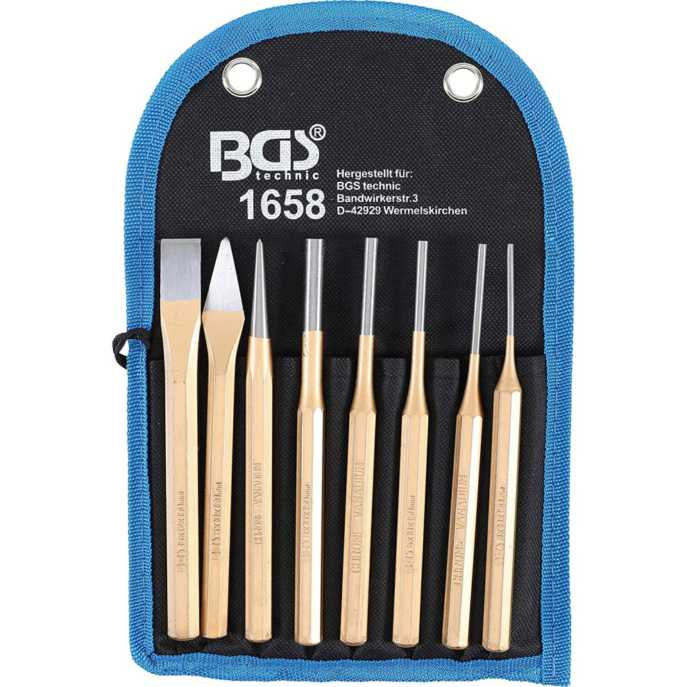 Bgs 1658 | Pin Punch Set | 150 Mm | Incl. Chisel + Centre Punch | 8 Pcs. 4026947016580