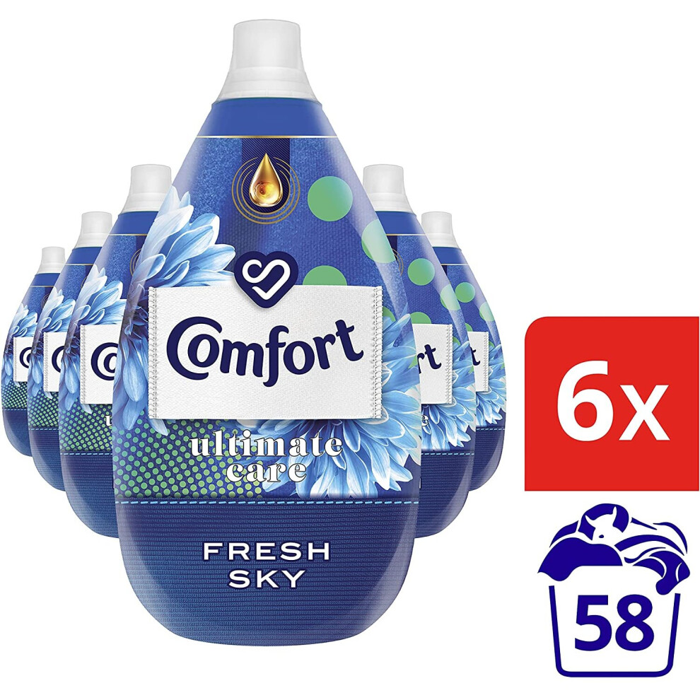 Comfort Ultimate Care Fabric Conditioner Fresh Sky 58 Washes 870ml