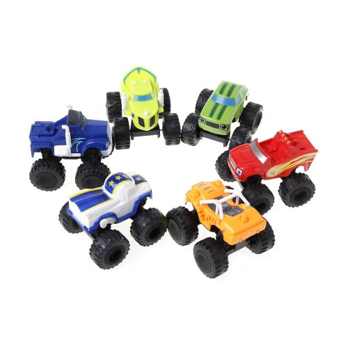 6Pcs Blaze και το Monster Trucks Kit Μηχανές παιχνίδι Racer Αυτοκίνητα Παιδικό σετ 2