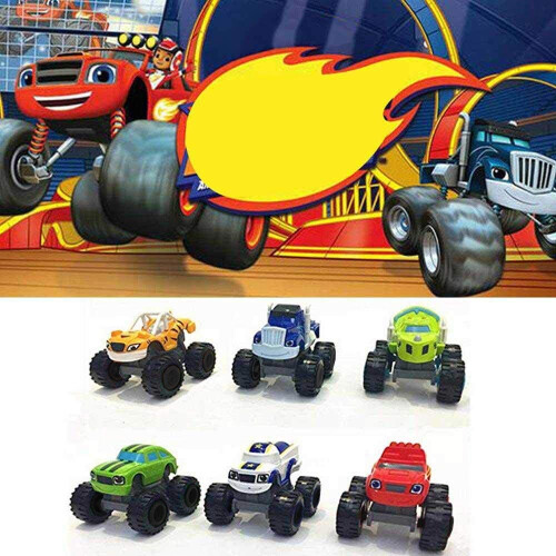 6Pcs Blaze και το Monster Trucks Kit Μηχανές παιχνίδι Racer Αυτοκίνητα Παιδικό σετ