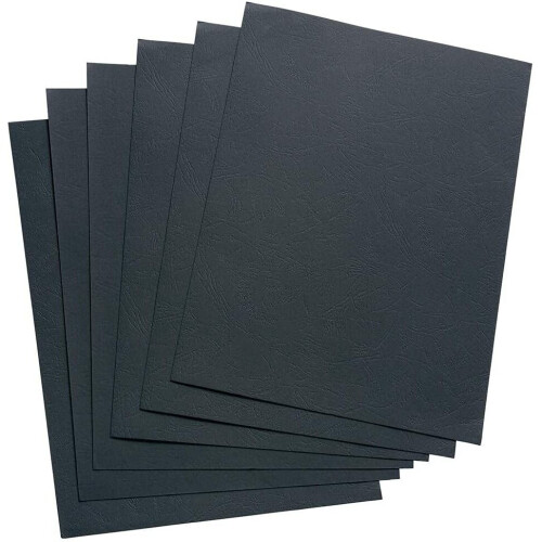5 Star Office 5 Star Leathergrain Covers Black [Pack 100]