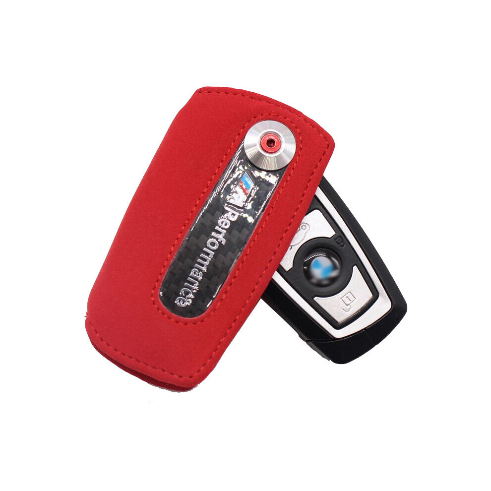 (Red) Bmw M Performance Key Case Key Holder Fob Cover Red 767665194832