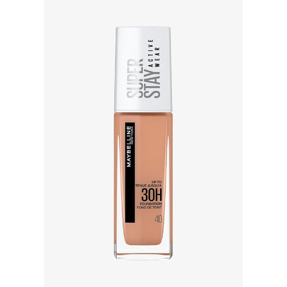 Maybelline New York Superstay Active Wear Full Coverage 30 Hour Long-Lasting Liquid Foundation 40 Fawn