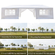 (3 x 9m with Eight Sides) Garden Outdoor Gazebo Party Tent Waterproof Canopy