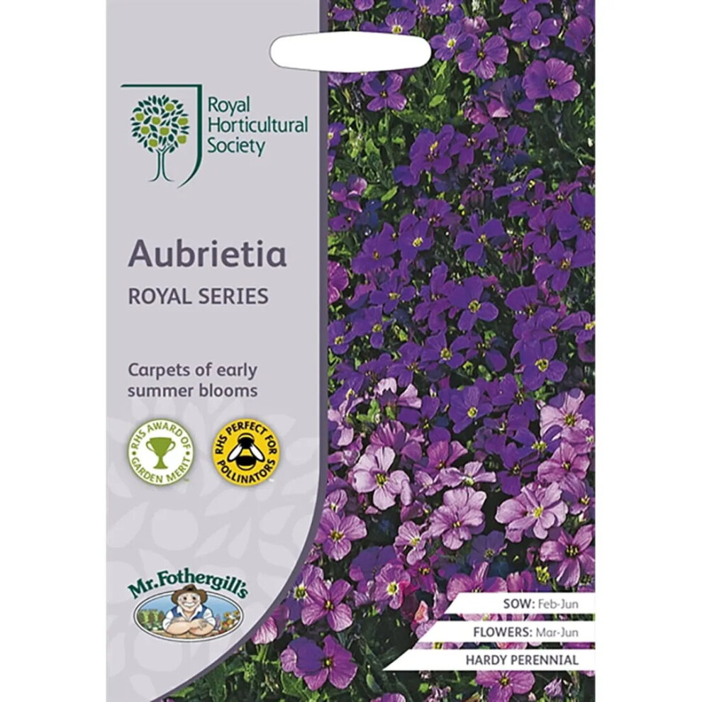 Mr Fothergill's Mr.fothergill's Rhs Grow Your Own Aubrietia Royal Series Seeds Packet