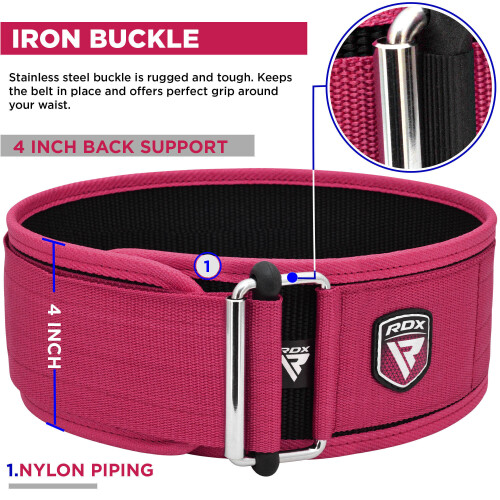 (Small, Pink) RDX Weight Lifting Belt for Women 1