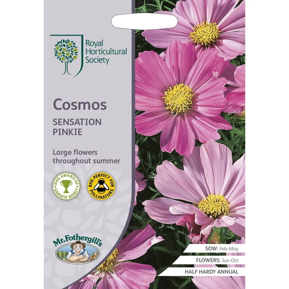 Mr Fothergill's Mr.fothergill's Rhs Grow Your Own Cosmos Sensation Ie Seeds Packet Pink
