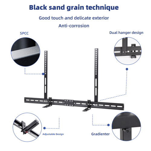 Universal Sound Bar Bracket Wall Mount Soundbar Mount Below TV 1