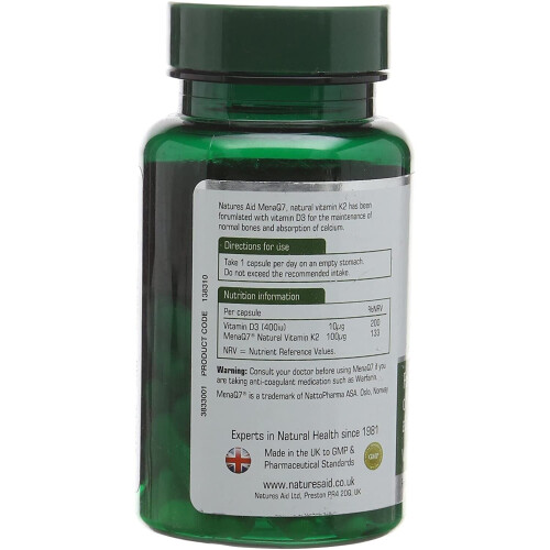 Natures Aid Natures Aid Vitamin K2 Capsules - Pack of 30 2