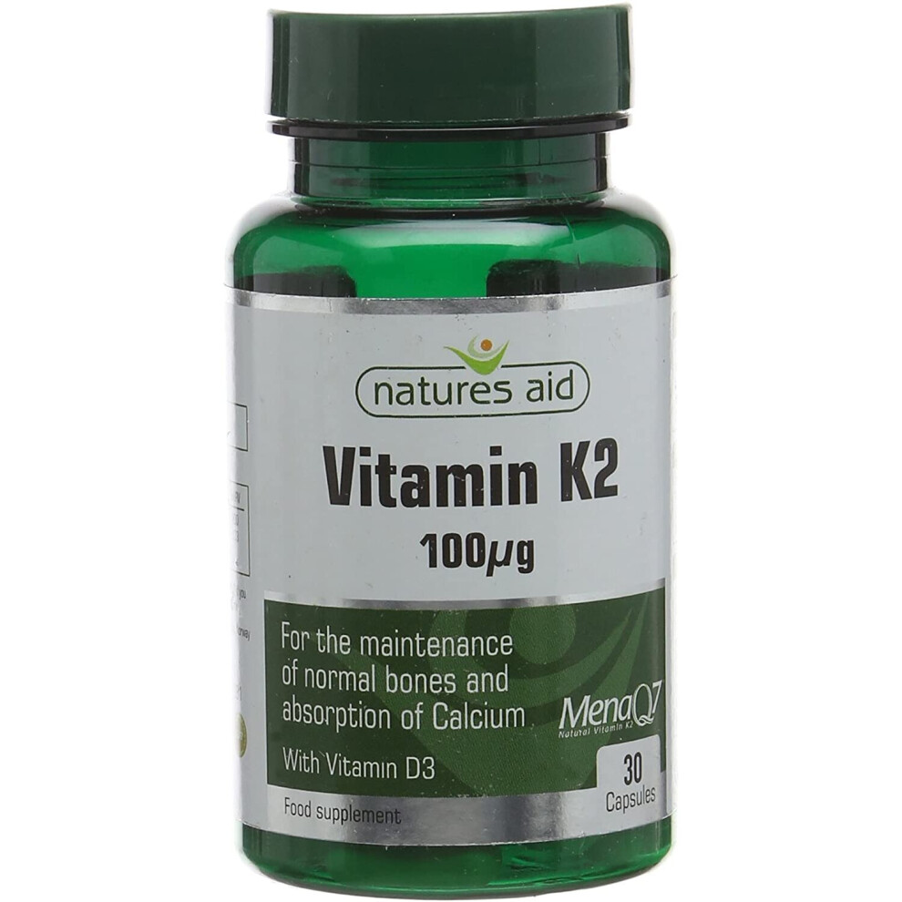 Natures Aid Vitamin K2 Capsules - Pack of 30