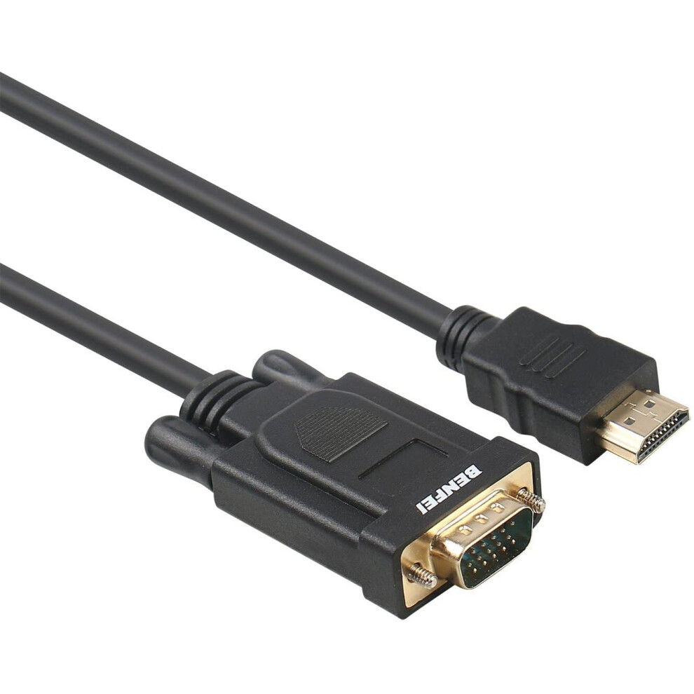 Hdmi To Vga, Benfei -Plated Hdmi To Vga 0.9M Cable (Male To Male) For Computer, Desktop, Laptop, Pc, Monitor, Projector, Hdtv, Chromebook, Gold 6971785941311