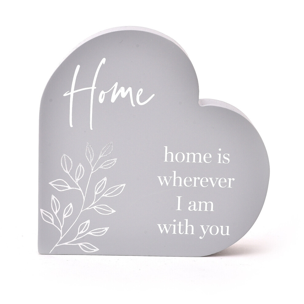 Widdop Moments Decorative Ornament Heart Plaque & Quote - Home