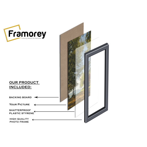 (100x50CM) Panoramic Size Black Picture Frame Wall Art Frames Flat Wooden Effect Poster Frame 2